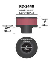 Load image into Gallery viewer, K&amp;N RC-2440 Universal Clamp-On Air Filter