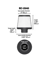 Load image into Gallery viewer, K&amp;N RC-2540 Universal Clamp-On Air Filter
