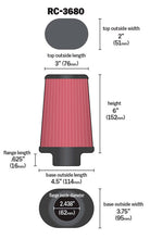 Load image into Gallery viewer, K&amp;N RC-3680 Universal Clamp-On Air Filter