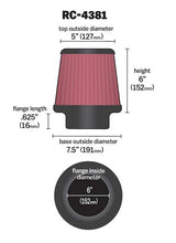 Load image into Gallery viewer, K&amp;N RC-4381 Universal Clamp-On Air Filter