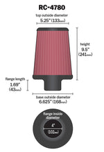 Load image into Gallery viewer, K&amp;N RC-4780 Universal Clamp-On Air Filter