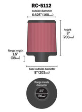 Load image into Gallery viewer, K&amp;N RC-5112 Universal Clamp-On Air Filter