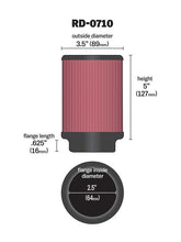 Load image into Gallery viewer, K&amp;N RD-0710 Universal Clamp-On Air Filter