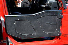 Load image into Gallery viewer, DV8 Offroad RDSTTB-01F Rock Doors; Plated Steel; Front for Select Jeep Wrangler, Jeep Wrangler JK