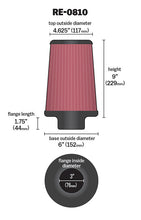 Load image into Gallery viewer, K&amp;N RE-0810 Universal Clamp-On Air Filter