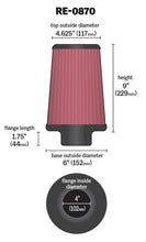 Load image into Gallery viewer, K&amp;N RE-0870 Universal Clamp-On Air Filter