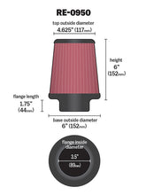 Load image into Gallery viewer, K&amp;N RE-0950 Universal Clamp-On Air Filter