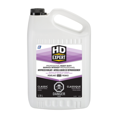 HD Expert 16-474 50/50 Pre-Diluted Conventional Diesel Heavy Duty Antifreeze/Coolant, 3.78L