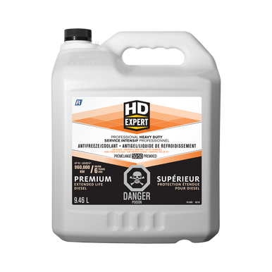 HD Expert 16-835 50/50 Pre-Diluted Extended Life Heavy Duty Antifreeze/Coolant, Premium, 9.46L