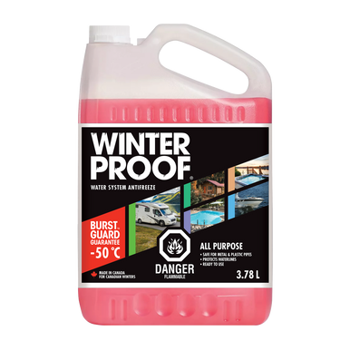 WinterProof 35-364WP All Purpose Water System Antifreeze with BurstGuard Guarantee -50°C, 3.78L