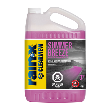 Rain-X 35-514RX ClearView - Summer Breeze Windshield Washer Fluid, 0°C, 3.78L
