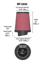 Load image into Gallery viewer, K&amp;N RF-1031 Universal Clamp-On Air Filter