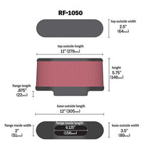 Load image into Gallery viewer, K&amp;N RF-1050 Universal Air Filter - Carbon Fiber Top