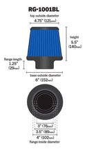 Load image into Gallery viewer, K&amp;N RG-1001BL Universal Clamp-On Air Filter