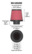 Load image into Gallery viewer, K&amp;N RG-1001RD Universal Clamp-On Air Filter
