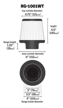 Load image into Gallery viewer, K&amp;N RG-1001WT Universal Clamp-On Air Filter