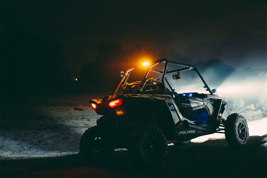 Rigid Industries 90122 RIGID Chase; Rear Facing 5 Mode LED Light; Amber Halo; Black Housing