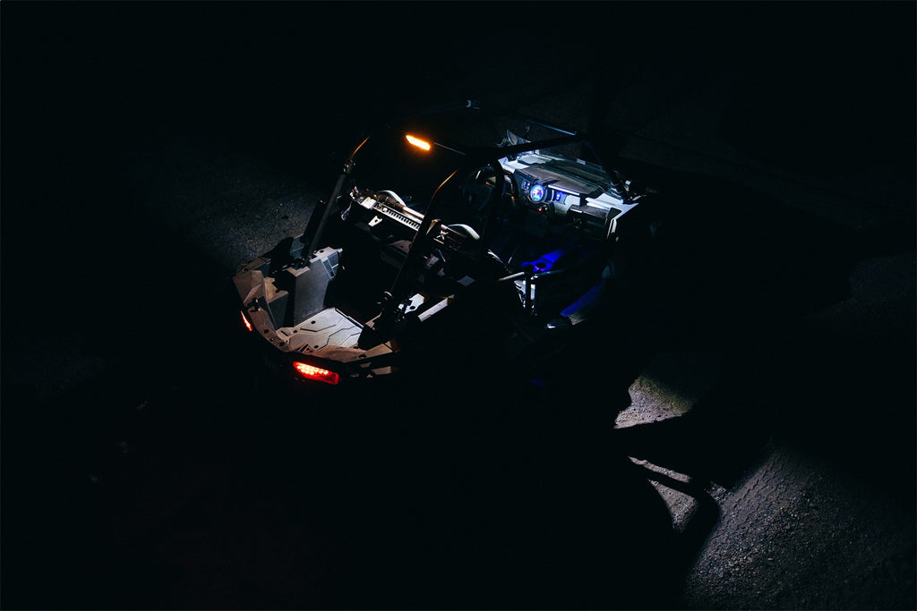 Rigid Industries 90144 RIGID Chase; Rear Facing 5 Mode LED Light; Blue Halo; Black Housing