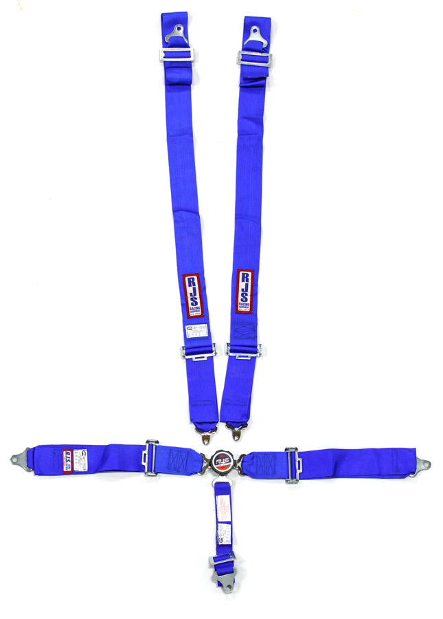 RJS SAFETY 1034103 5 Pt Harness System Q/R Blue Roll Bar 2in