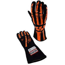 Load image into Gallery viewer, RJS SAFETY 600090142 Single Layer Orange Skeleton Gloves Large
