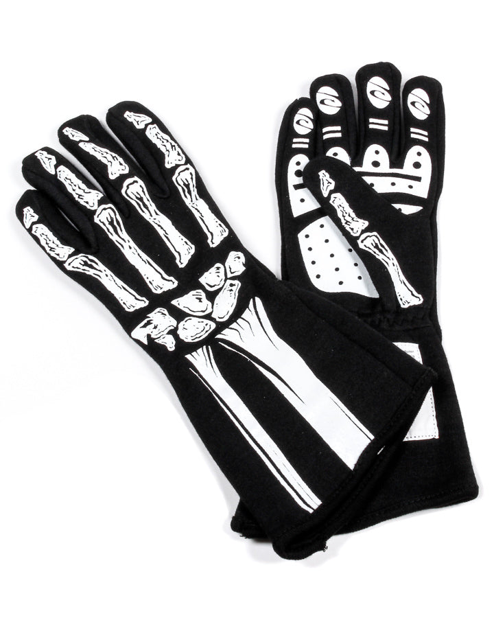 RJS SAFETY 600090168 Double Layer White Skeleton Gloves Small