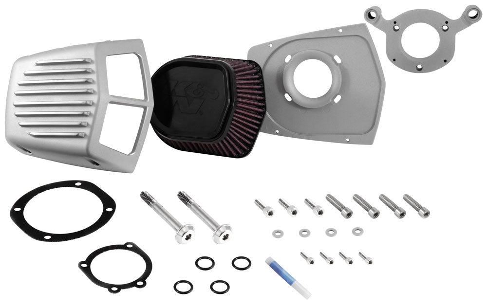 K&N RK-3950S Intake System-Harley Davidson for Select Harley-Davidson FLD Switchback, Harley-Davidson FLHR Road King, Harley-Davidson FLHRC Road King Classic, Harley-Davidson FLHRCI Road King Classic, Harley-Davidson FLHRI Road King, Harley-Davidson