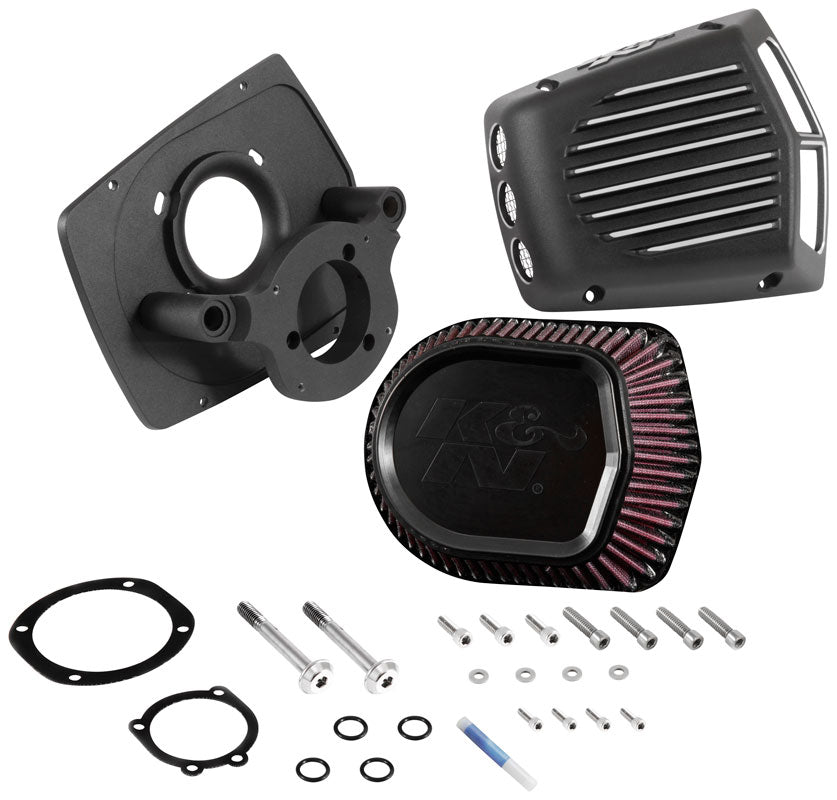 K&N RK-3950 Intake System-Harley Davidson for Select Harley-Davidson FLD Switchback, Harley-Davidson FLHR Road King, Harley-Davidson FLHRC Road King Classic, Harley-Davidson FLHRCI Road King Classic, Harley-Davidson FLHRI Road King, Harley-Davidson FLHRS