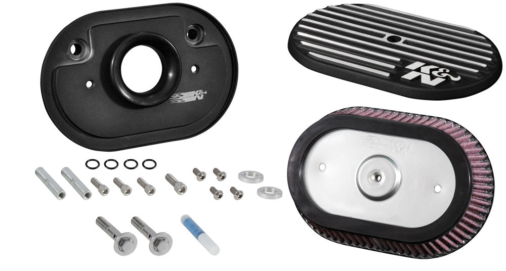 K&N RK-3952 Intake System-Harley Davidson for Select Harley-Davidson FLHR Road King, Harley-Davidson FLHRC Road King Classic, Harley-Davidson FLHRSE4 Screamin Eagle Road King, Harley-Davidson FLHT Electra Glide Standard, Harley-Davidson FLHTC Electra