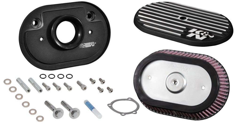 K&N RK-3953 Intake System-Harley Davidson for Select Harley-Davidson FLD Switchback, Harley-Davidson FLHR Road King, Harley-Davidson FLHRC Road King Classic, Harley-Davidson FLHRCI Road King Classic, Harley-Davidson FLHRI Road King, Harley-Davidson FLHRS
