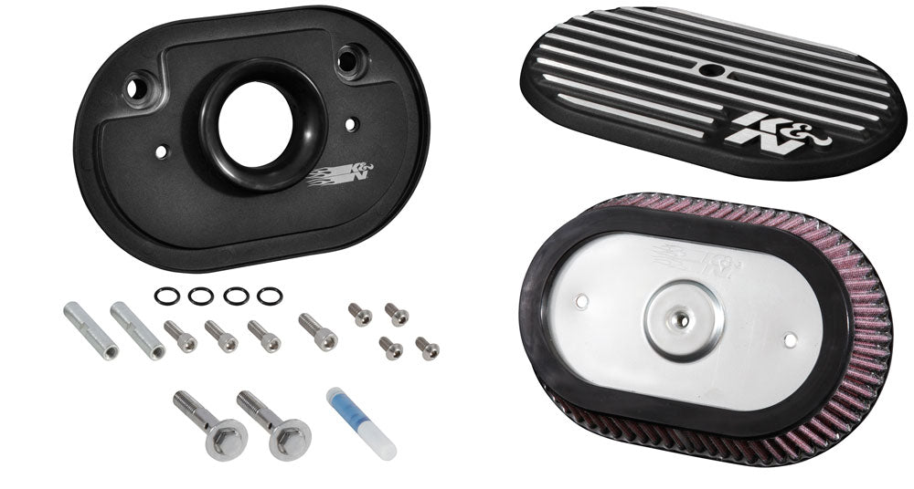 K&N RK-3956 Intake System-Harley Davidson for Select Harley-Davidson FLDE Deluxe 107, Harley-Davidson FLFB Fat Boy 107, Harley-Davidson FLFBS Fat Boy 114, Harley-Davidson FLHC Heritage Classic 107, Harley-Davidson FLHCS Heritage Classic 114,
