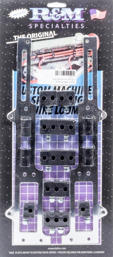 R AND M SPECIALTIES 1105-P Spark Plug Wire Loom SBF Polished
