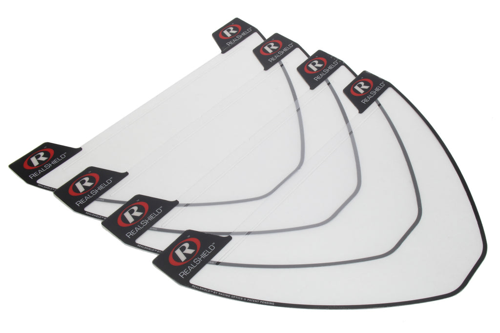 RACING OPTICS RS15001A-4 RealShield Hat Face Shield 4pk ANSI Cert