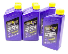 Load image into Gallery viewer, ROYAL PURPLE 06315 10w40 Max Cycle Oil Case 6x1 Quart