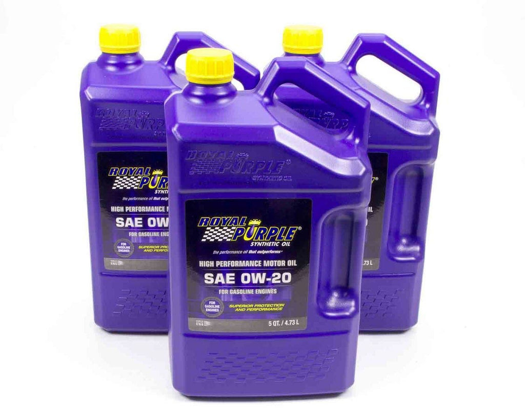 ROYAL PURPLE 53020 0w20 Multi-Grade SAE Oil 3x5qt Bottles