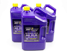 Load image into Gallery viewer, ROYAL PURPLE 53020 0w20 Multi-Grade SAE Oil 3x5qt Bottles