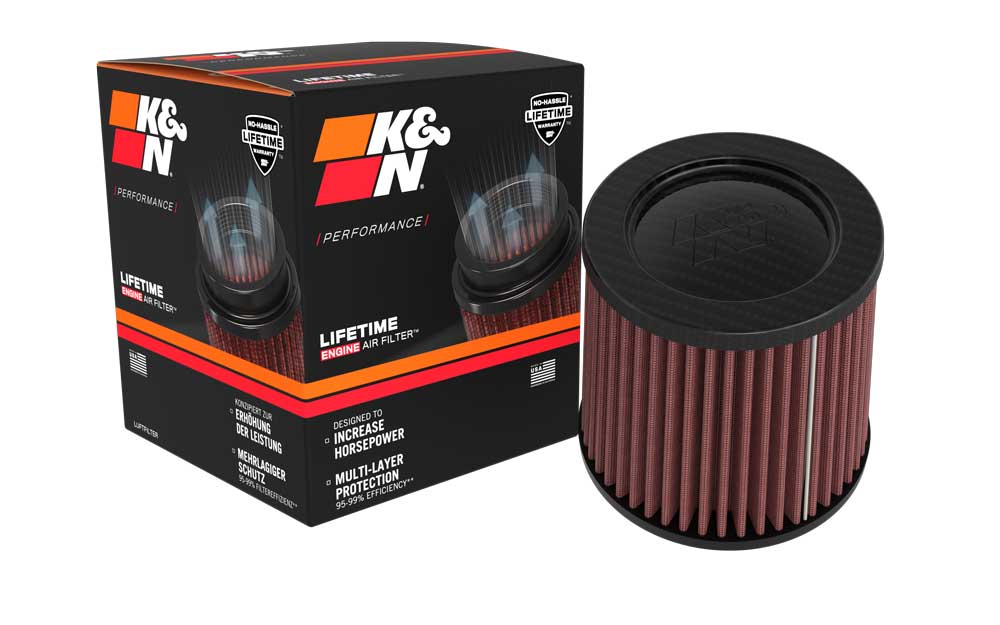 K&N RP-3221 Universal Air Filter - Carbon Fiber Top