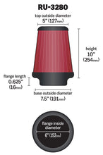 Load image into Gallery viewer, K&amp;N RP-3280 Universal Air Filter - Carbon Fiber Top
