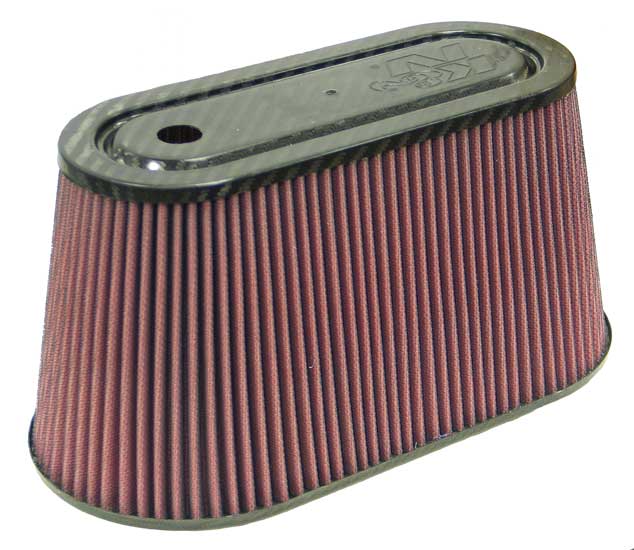 K&N RP-5070 Universal Air Filter - Carbon Fiber Top and Base