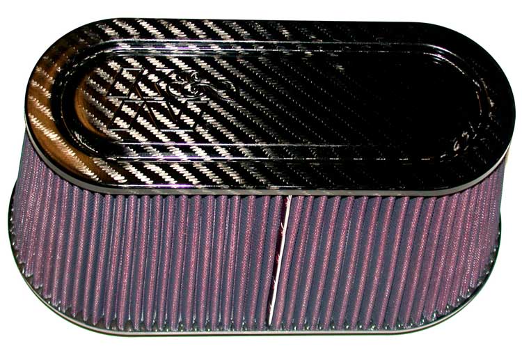 K&N RP-5115 Universal Air Filter - Carbon Fiber Top & Base