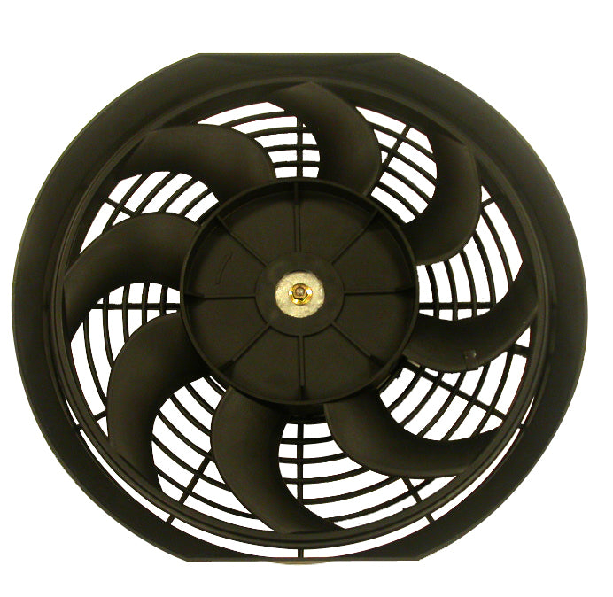RACING POWER CO-PACKAGED R1012 12In Universal Cooling Fan W/Curved Blades 12V