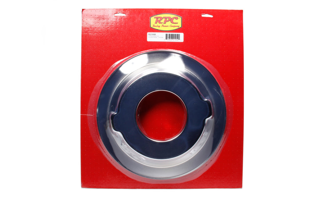 RACING POWER CO-PACKAGED R2195B 14in Chrome Recessed Base Air Cleaner