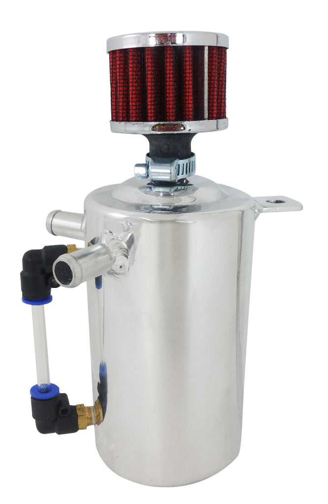 RACING POWER CO-PACKAGED R2505 Fabricated Alum Oil Catc h Tank Breather 1.0 Pint