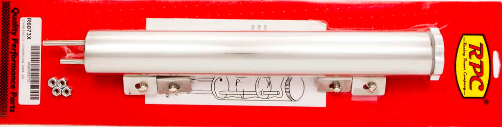 RACING POWER CO-PACKAGED R6073X 15in Polished Stainless Overflow Tank
