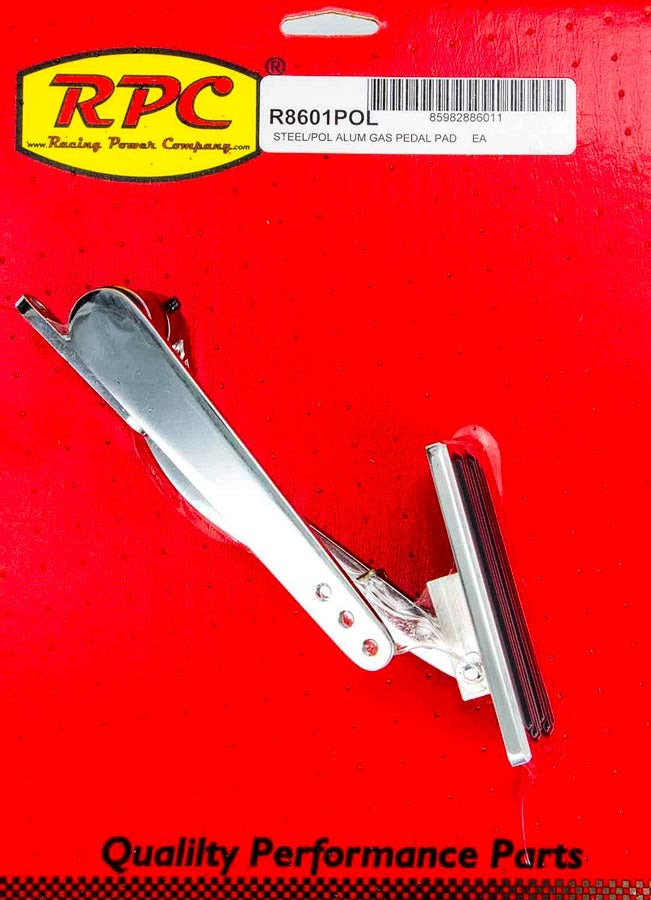 RACING POWER CO-PACKAGED R8601POL Gas Pedal Polished Alum