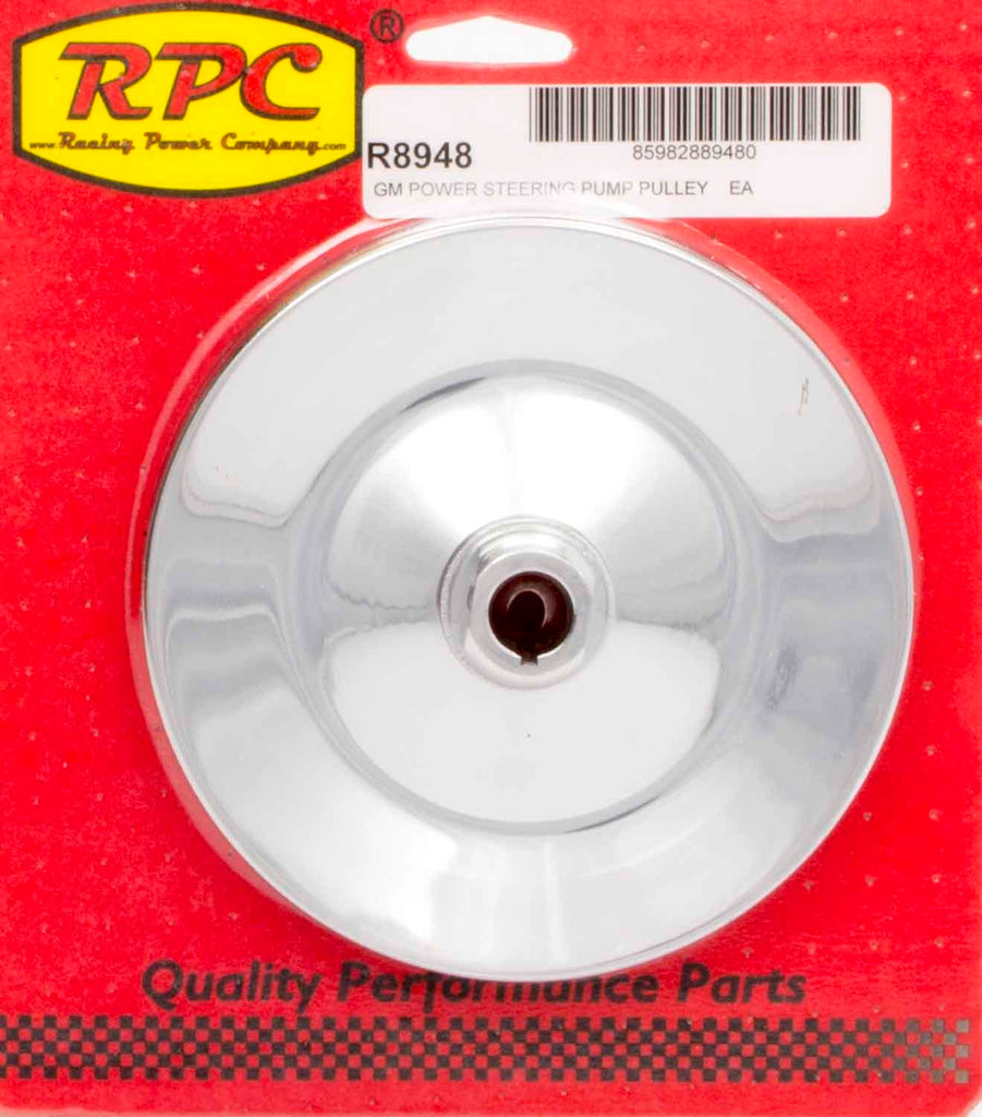 RACING POWER CO-PACKAGED R8948 GM P/S Pulley Chrome