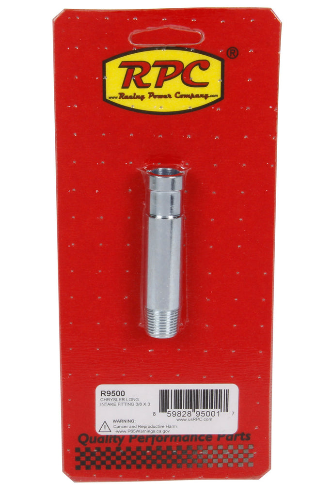 RACING POWER CO-PACKAGED R9500 Chrysler Long Intake Fit ting 3/8 X 3In