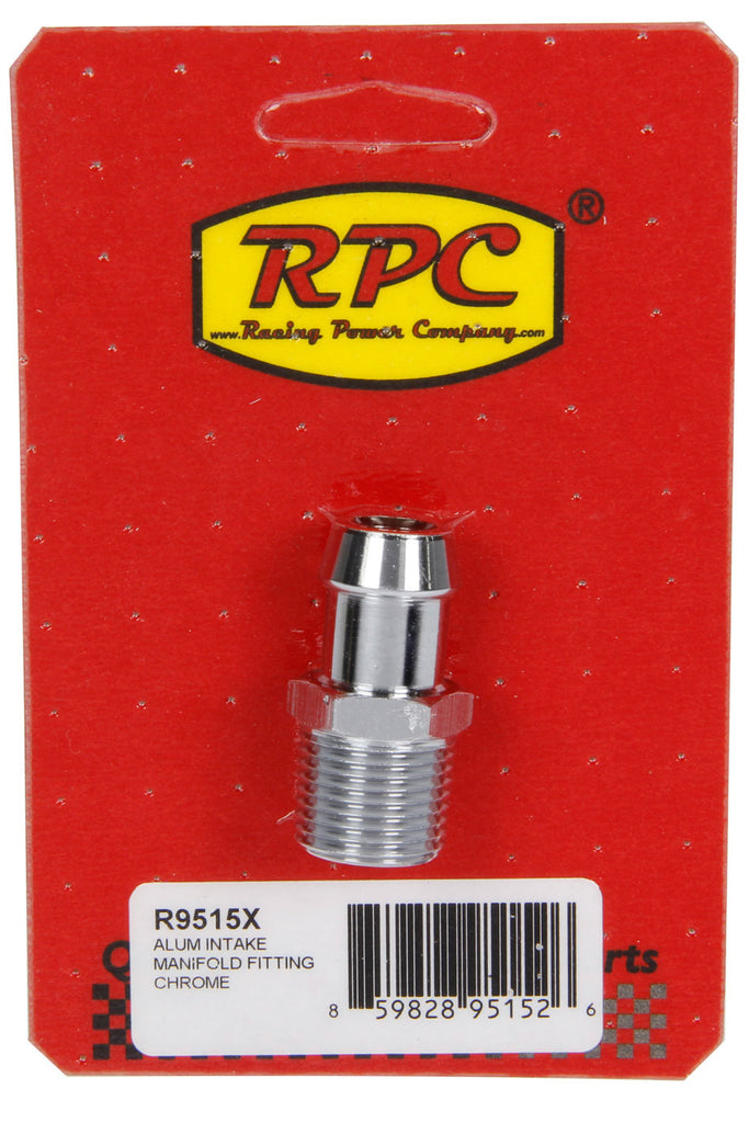 RACING POWER CO-PACKAGED R9515X Alum Intake Manifold Fi itting 1/2 to 5/8In Barb