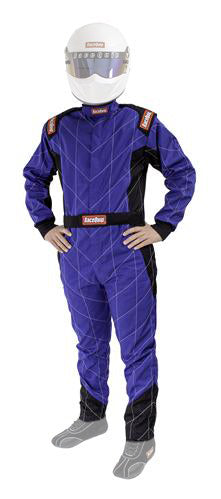 RACEQUIP 130925 Suit Chevron Blue Large SFI-1