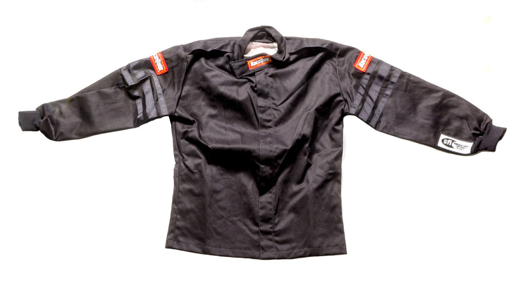 RACEQUIP 1969993 Black Jacket Kids Single Layer Medium Black Trim