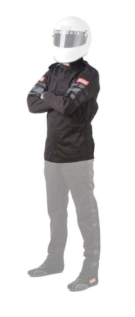 RACEQUIP 1969997 Black Jacket Kids Single Layer XXL Black Trim